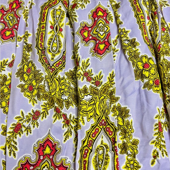 Anthropologie Womens Maeve Echarpe Medallion Scarf Print Lined Pleater Skirt 18W - Picture 8 of 9